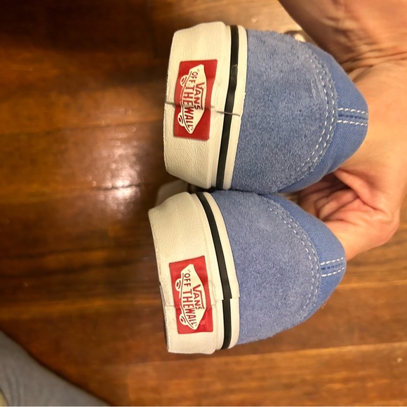 Blue vans leather pop old skool low tops - Picture 3 of 5